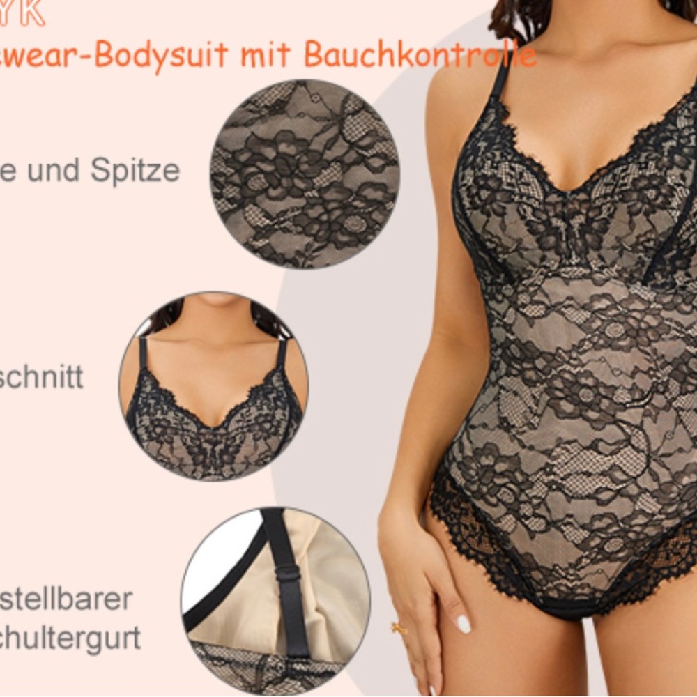 Elegant Black Lace Bodysuit